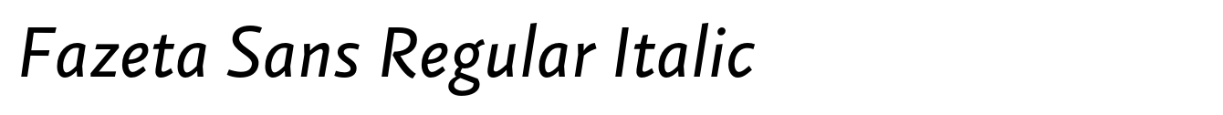 Fazeta Sans Regular Italic image